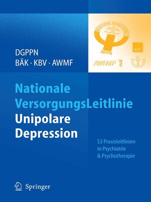 cover image of Nationale VersorgungsLeitlinie--Unipolare Depression